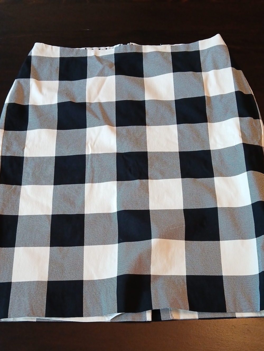 Talbots Black And White Checked Skirt